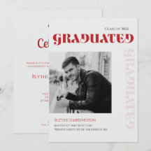 Elegant modern röd svart & grå typsnitt