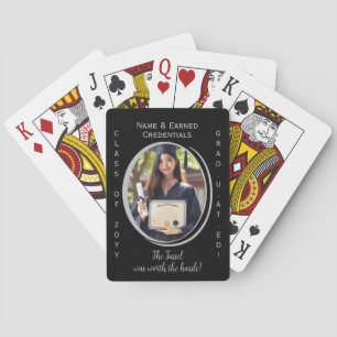 Elegant Modern, Roligt Black, Silver Studenten Pho Casinokort