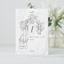 Elegant Modern Roman Minimalist Bord Card