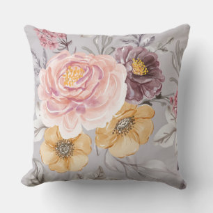 Elegant Modern Rosa Blommigt Kudde