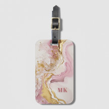 Elegant Modern Rosa Guld Abstrakt Monogram