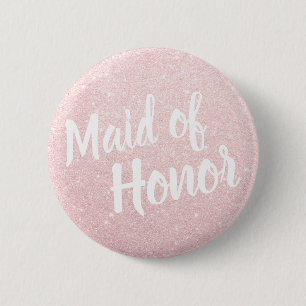 Elegant & modern rosa guld- glittermaid of honor knapp