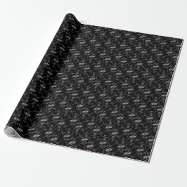 Elegant Modern Rosa Hjärtan och Nycklar Mönster | Presentpapper