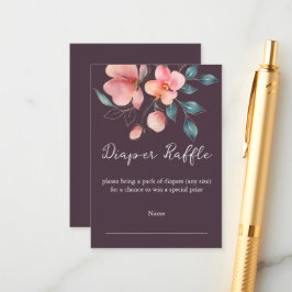 Elegant Modern Rosa och Guld Blommigt - hårdare ta Tilläggskort