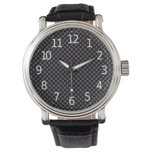 Elegant Modern Rosa Staket Kedja Mönster Armbandsur