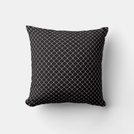 Elegant Modern Rosa Staket Kedja Mönster | Kudde
