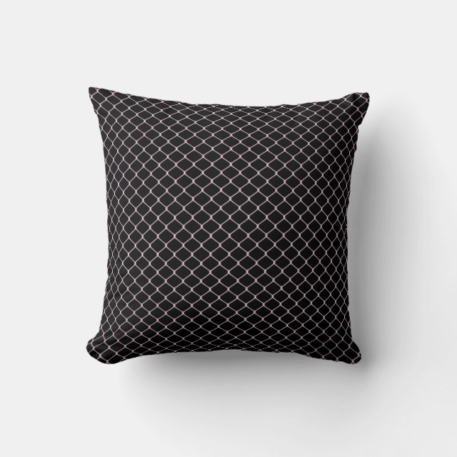 Elegant Modern Rosa Staket Kedja Mönster | Kudde (Framsida)