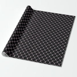 Elegant Modern Rosa Staket Kedja Mönster | Presentpapper