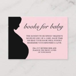 Elegant Modern Rosa Tiffany Bokar for Baby Shower Tilläggskort