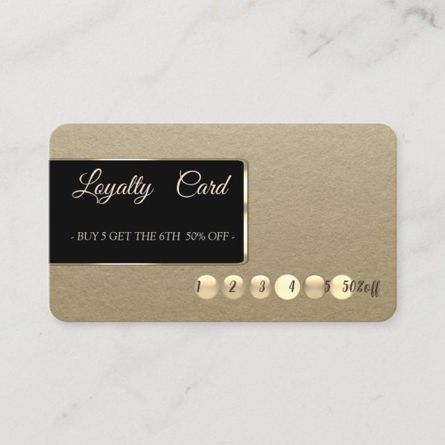 Elegant Modern Rustic Kraft Loyalty Card Lojalitetskort (Framsida)