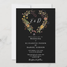 Elegant Modern Rustik Blommig QR-kod Bröllop