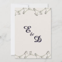 Elegant modern rustik bröllopsinbjudan