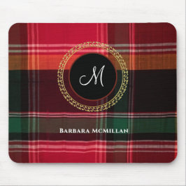 Elegant Modern Rutig Madras Personalisera Musmatta