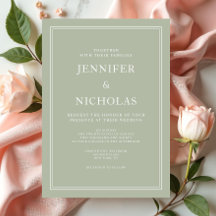 Elegant Modern Sage Grönt Bröllop