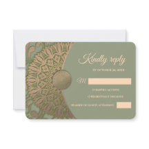 Elegant Modern Sage grönt & guld Classic mandala