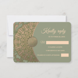 Elegant Modern Sage grönt & guld Classic mandala OSA Kort