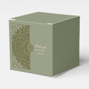Elegant Modern Sage grönt & guld Classic mandala Presentaskar