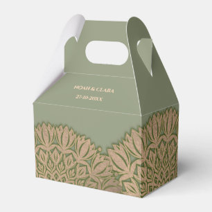 Elegant Modern Sage grönt & guld Classic mandala Presentaskar