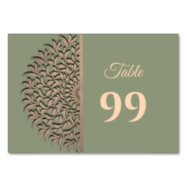 Elegant Modern Sage grönt & guld Classic mandala T Bordsnummer