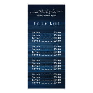 Elegant Modern Salong Prislista Rack Kort