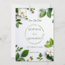 Elegant Modern Save the Date Card - Customizable Inbjudningar