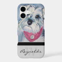 Elegant Modern Schnauzer w Black Monogram Namn