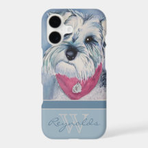 Elegant Modern Schnauzer w Monogram Namn