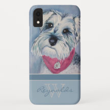 Elegant Modern Schnauzer w Monogram Namn