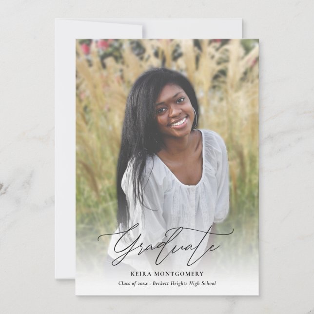 Elegant Modern Script 2 Photo Studenten Meddelande (Framsida)