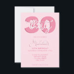 Elegant Modern Script 30års födelsedag Inbjudningar<br><div class="desc">Modern Pastel Rosa 30års födelsedag-inbjudan. Mall för minimalistisk inbjudan till 30års födelsedag med elegant-kalligrafi-handskrivet skriptteckensnitt.</div>