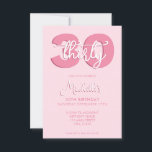 Elegant Modern Script 30års födelsedag Inbjudningar<br><div class="desc">Modern Pastel Rosa 30års födelsedag-inbjudan. Mall för minimalistisk inbjudan till 30års födelsedag med elegant-kalligrafi-handskrivet skriptteckensnitt.</div>