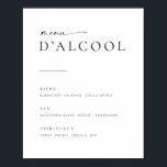 Elegant Modern Script Bröllops Bar Meny Skylt | Fr<br><div class="desc">Denna enkla men eleganta skylt kommer att se fantastisk ut på ditt bröllop, brudfest eller fest! Med rena och enkla serif- och sans-serif-teckensnitt med ett handskrivet script-accent-teckensnitt. Anpassa skylten med din barmeny inklusive öl, vin och sprit. Om du älskar denna design, se till att kolla in resten av vår Modern...</div>