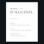 Elegant Modern Script Bröllopsbar Meny Skylt | Fra<br><div class="desc">Denna enkla men eleganta skylt kommer att se fantastisk ut på ditt bröllop, brudfest eller fest! Med rena och enkla seriffer och sans-serif-teckensnitt med ett handskrivet script-accent-teckensnitt. Anpassa skylten med din barmeny inklusive öl, vin och spritdrycker. Om du älskar denna design, se till att kolla resten av vår Modern Script-samling!...</div>
