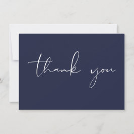 Elegant Modern Script Calligraphy Navy Blue Tack Kort
