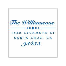 Elegant Modern Script Family Namn Returadress Självfärgande Stämpel