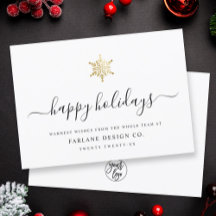 Elegant Modern Script Guld Snowflake Corporate
