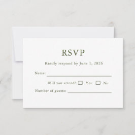 Elegant modern script klassisk RSVP-kort redigerba OSA Kort