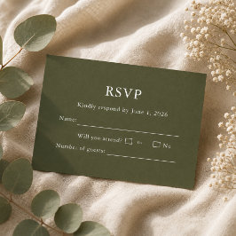 Elegant modern script klassisk RSVP-kort redigerba OSA Kort