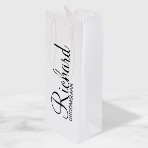 Elegant Modern Script Personlig Groomsman
