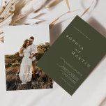 Elegant Modern Script Photo Classic Bröllop Inbjudningar<br><div class="desc">Designad att samordna med för den "moderna klassiska" bröllopsinbjudan. Om du vill ändra information klickar du på "Anpassa". Visa samlingslänken på den här sidan om du vill se alla matchande objekt i den här vackra designen eller gå till samlingen https://bit.ly/3H2bCfh</div>