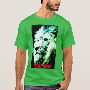 Elegant Modern Shamrock Grön Pop Art Lejon Mäns T Shirt