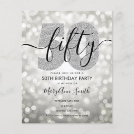 Elegant Modern Silver 50:e Födelsedagsfesten