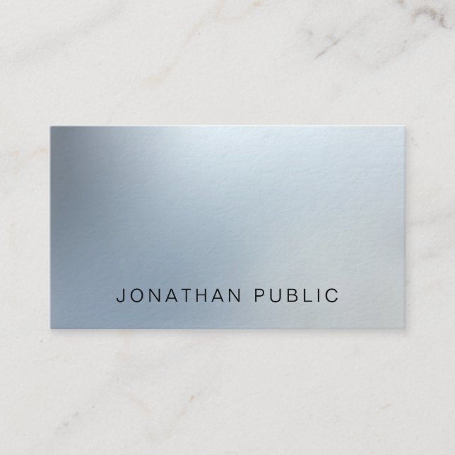 Elegant Modern Silver Se vanlig Professionell Luxe Visitkort (Framsida)