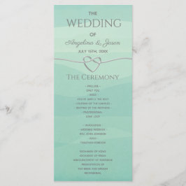 Elegant Modern Silvergrön Bröllops- Program