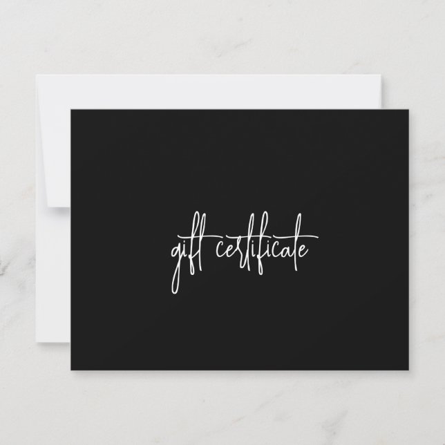 Elegant Modern Simple Business Gift Certificate (Framsida)