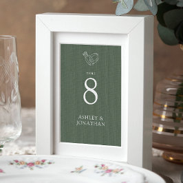 Elegant Modern Simple Inslag Bröllop Bordsnummer