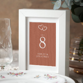 Elegant Modern Simple Inslag Bröllop Bordsnummer