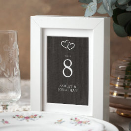 Elegant Modern Simple Inslag Bröllop Bordsnummer
