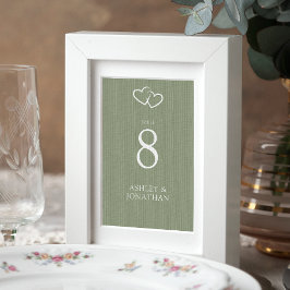Elegant Modern Simple Inslag Bröllop Bordsnummer
