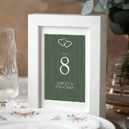 Elegant Modern Simple Inslag Bröllop Bordsnummer